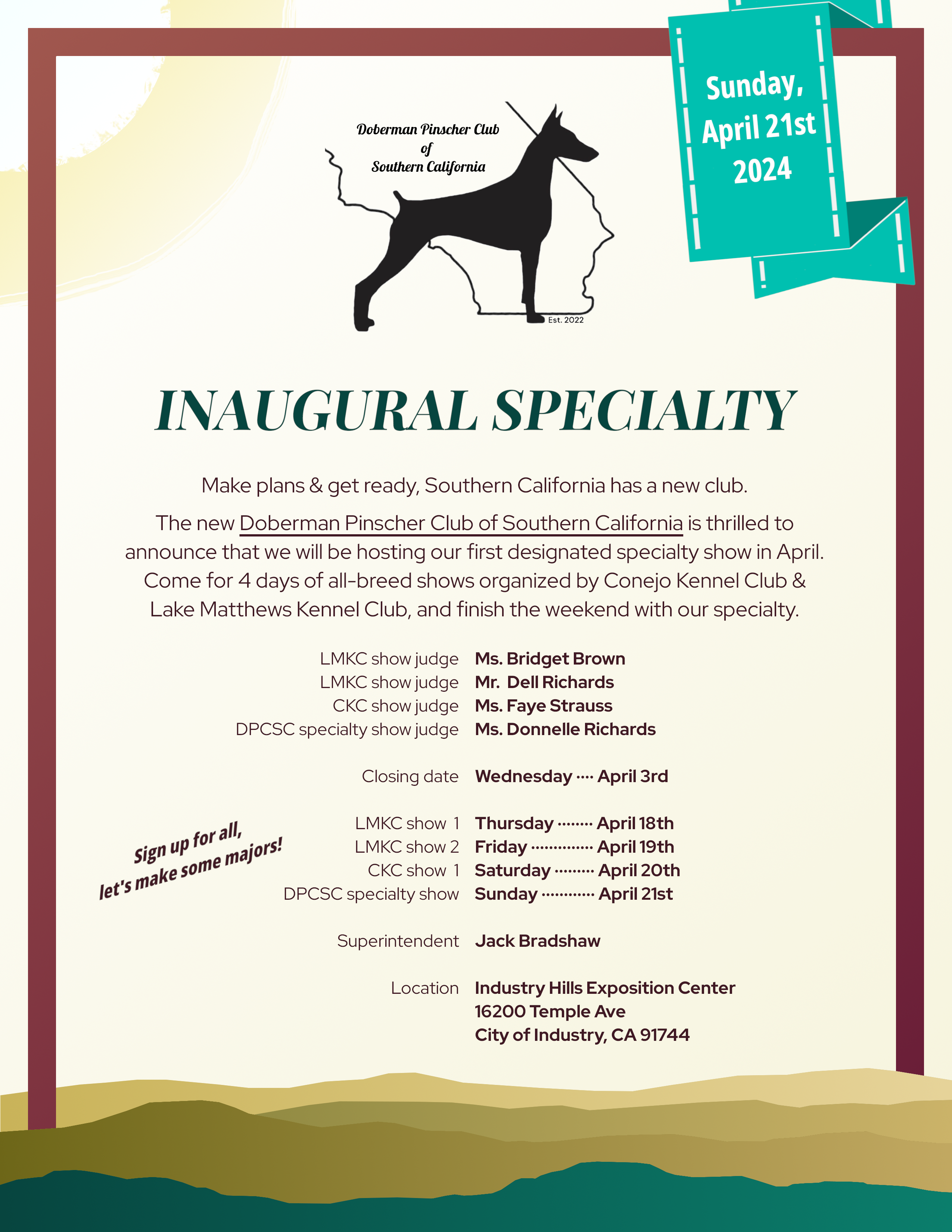 Inaugural Specialty